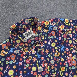 RSVLTS Shirt Boys Large Blue Floral NFG New Found Glory Music El Mantel Youth